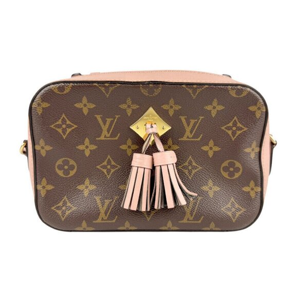 Auth LOUIS VUITTON Monogram Shoulder Bag Nrown/Pink